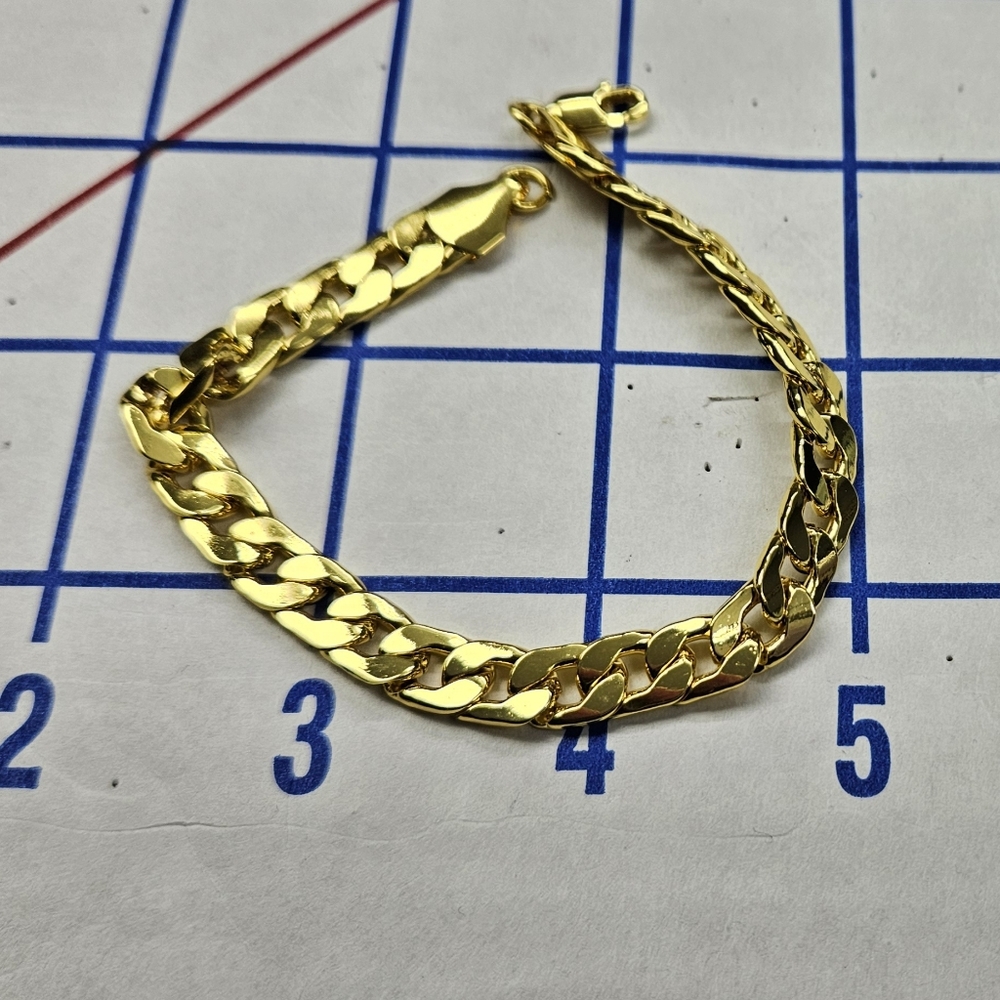 New 7" men's gold bracelet